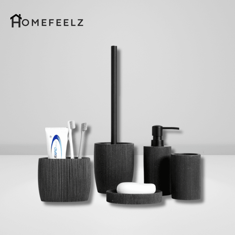 Black Bliss: The Ultimate 5-Piece Bathroom Set - HomeFeelz Online store