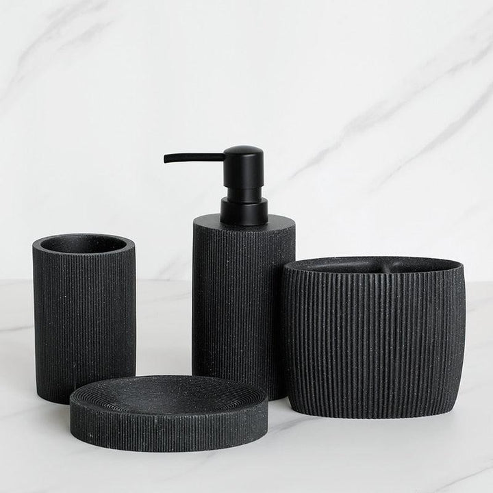 Black Bliss: The Ultimate 5-Piece Bathroom Set - HomeFeelz Online store