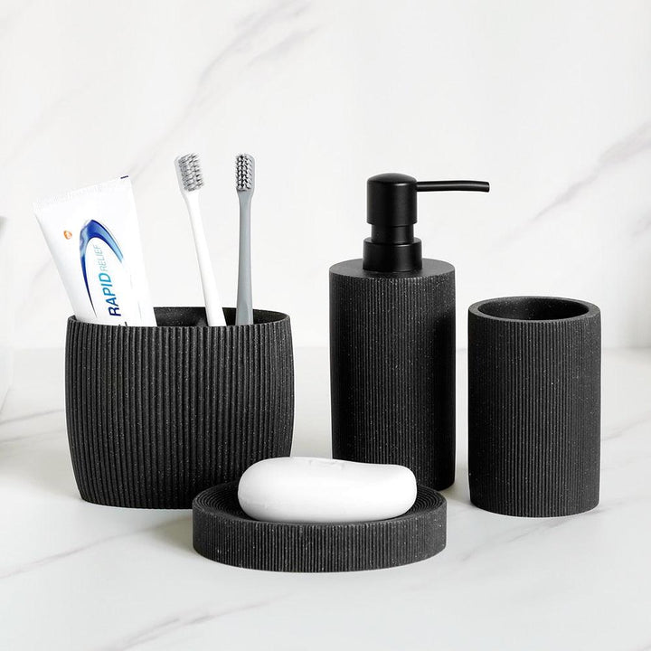 Black Bliss: The Ultimate 5-Piece Bathroom Set - HomeFeelz Online store