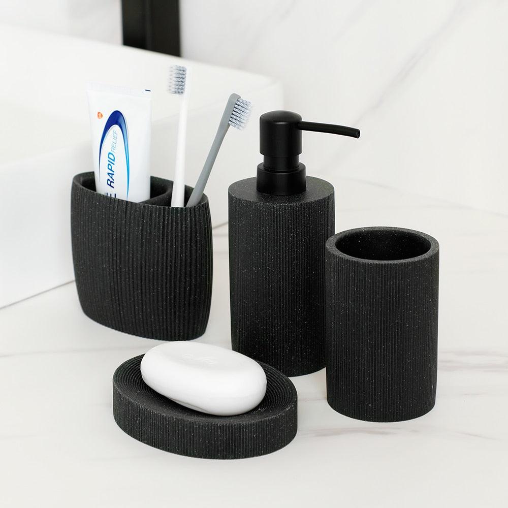 Black Bliss: The Ultimate 5-Piece Bathroom Set - HomeFeelz Online store