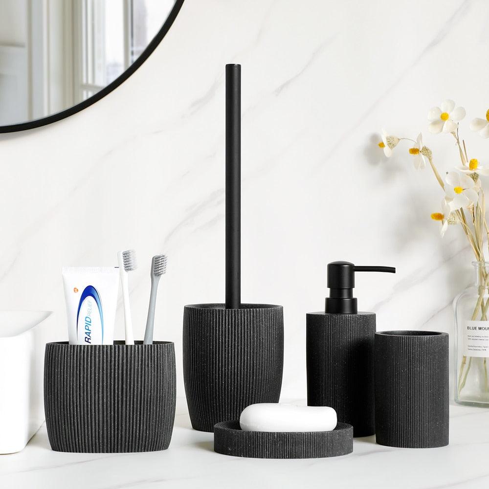 Black Bliss: The Ultimate 5-Piece Bathroom Set - HomeFeelz Online store