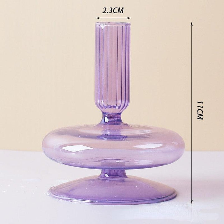 Floraluxe: The Exquisite Glass Candle Holders - Ignite Charm and Beauty! - HomeFeelz Online store