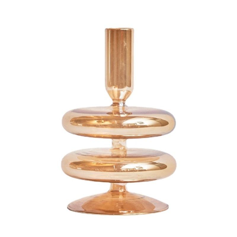 Floraluxe: The Exquisite Glass Candle Holders - Ignite Charm and Beauty! - HomeFeelz Online store