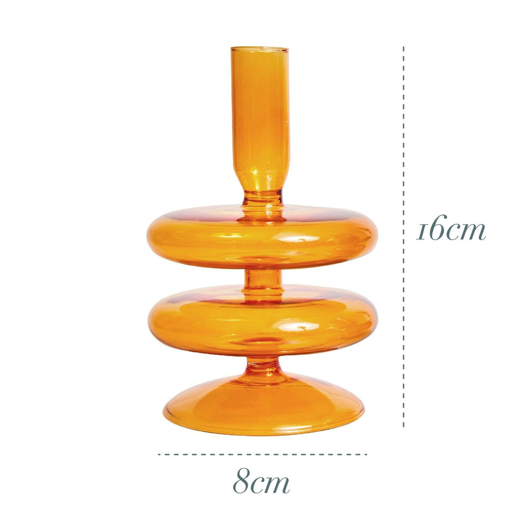 Floraluxe: The Exquisite Glass Candle Holders - Ignite Charm and Beauty! - HomeFeelz Online store