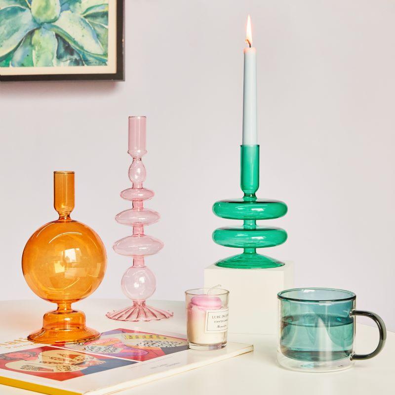 Floraluxe: The Exquisite Glass Candle Holders - Ignite Charm and Beauty! - HomeFeelz Online store