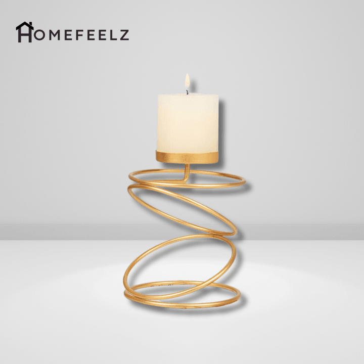 Golden Aura: Sparkle and Shine with Metal Candle Holders - HomeFeelz Online store