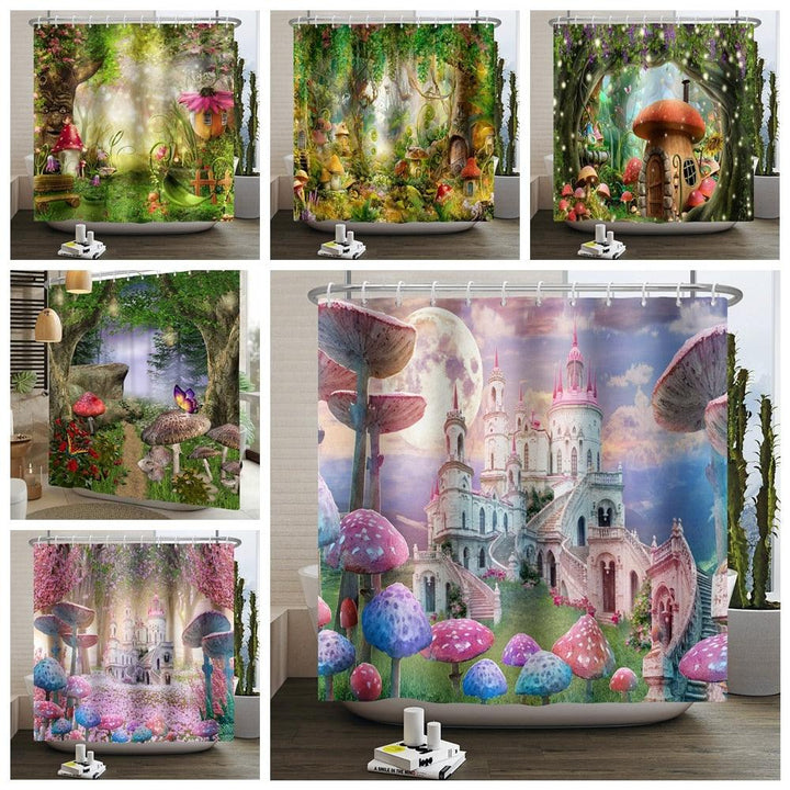 MushroomFantasy: The Magical Shower Curtain - Dive into Fantasy - HomeFeelz Online store