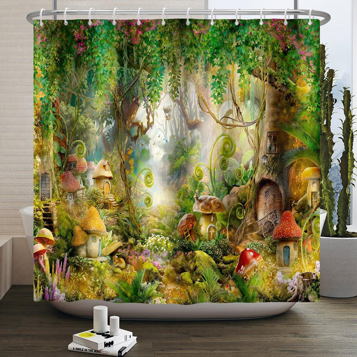 MushroomFantasy: The Magical Shower Curtain - Dive into Fantasy - HomeFeelz Online store