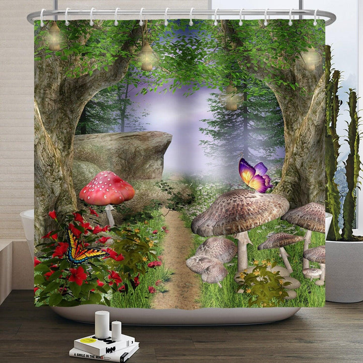 MushroomFantasy: The Magical Shower Curtain - Dive into Fantasy - HomeFeelz Online store