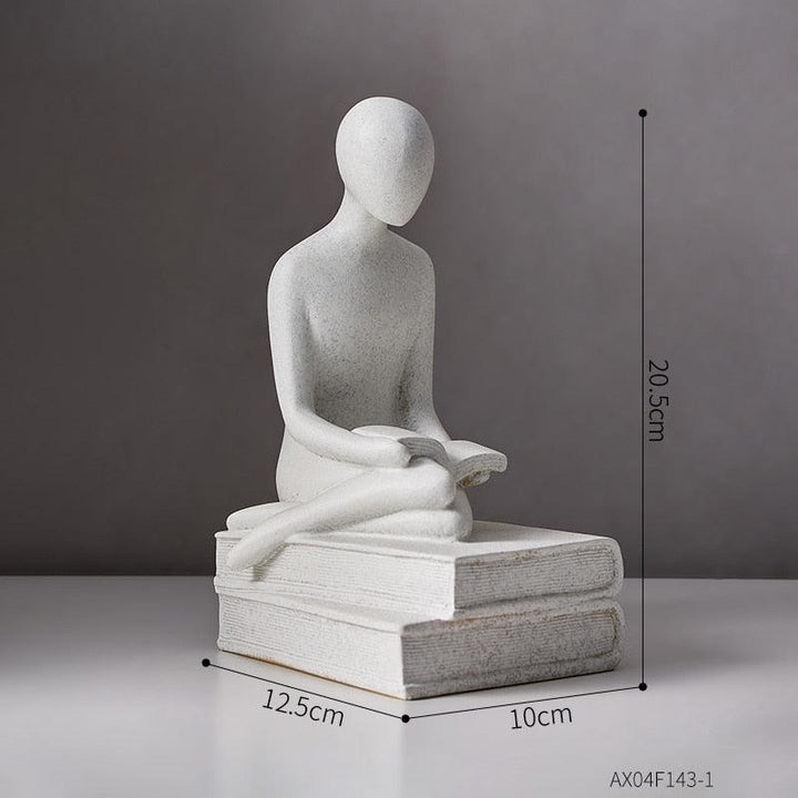 Nordic Home Decoration Abstract Figures Reading Book Statue Study Office Decoration Room Living Room Decoration Accessories Gift - HomeFeelz Online store