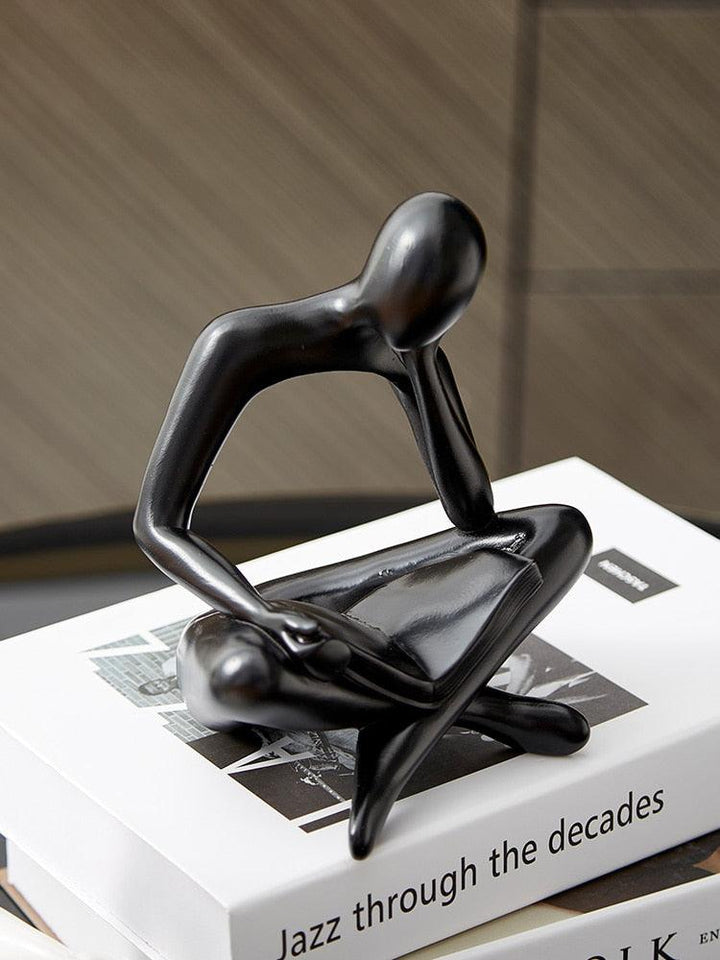 Nordic Home Decoration Abstract Figures Reading Book Statue Study Office Decoration Room Living Room Decoration Accessories Gift - HomeFeelz Online store