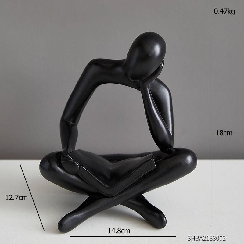 Nordic Home Decoration Abstract Figures Reading Book Statue Study Office Decoration Room Living Room Decoration Accessories Gift - HomeFeelz Online store