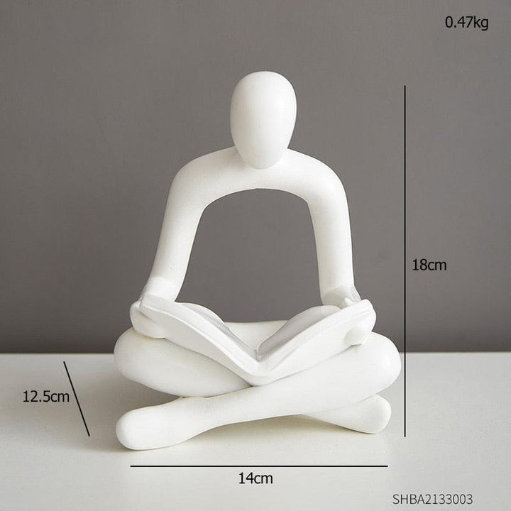 Nordic Home Decoration Abstract Figures Reading Book Statue Study Office Decoration Room Living Room Decoration Accessories Gift - HomeFeelz Online store